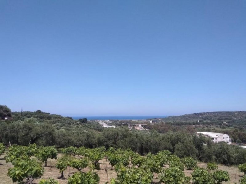 Polemarchi Kreta, Polemarchi: Grundstück in schöner Landschaft mit Meerblick zu verkaufen Grundstück kaufen